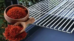 Esenyurt’ta haşerelerden kurtulmak için mangalda pul biber yakan bir kişi,